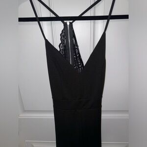 Black Jumper with Lace Back